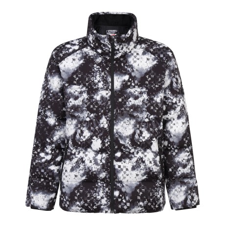 남성 잉크 로고플레이 구스다운 점퍼