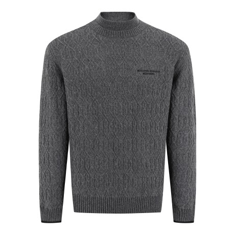 남성 캐시미어 케이블 방풍 니트