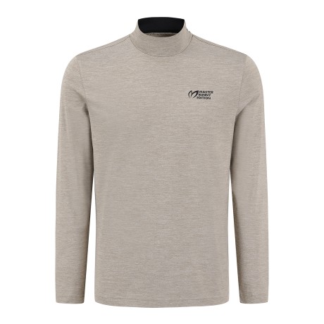 남성 백 로고 하이넥 긴팔 티셔츠