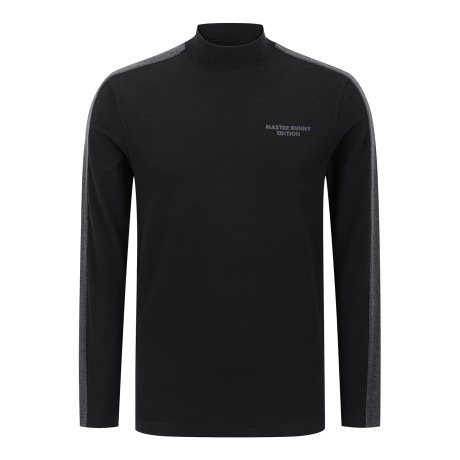 남성 로고 모크넥 기모 긴팔 티셔츠