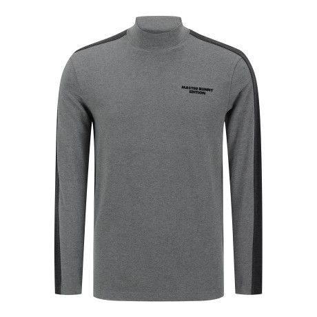 남성 로고 모크넥 기모 긴팔 티셔츠