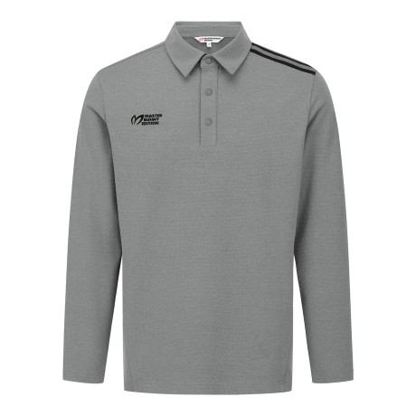 남성 배색 라인 소프트 카라 긴팔 티셔츠