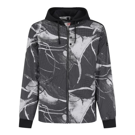 남성 탈착 후드 프린팅 점퍼