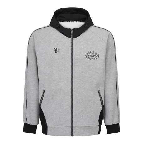 남성 사선 컬러블록 집업 점퍼