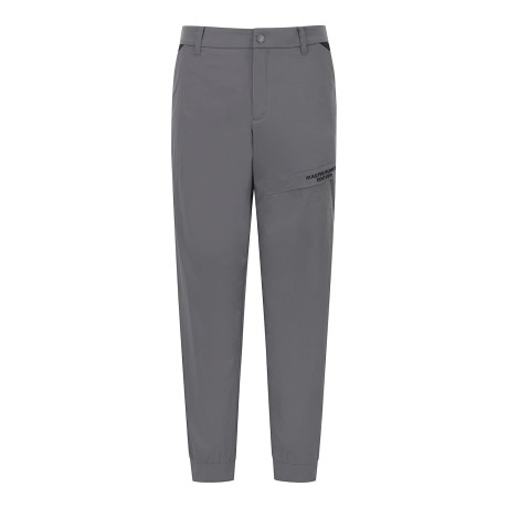 남성 인밴딩 사선 로고 자수 조거 팬츠