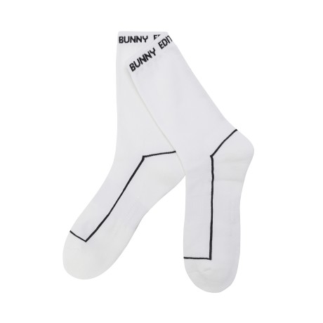 남성 배색 자카드 로고 논슬립 장목 양말