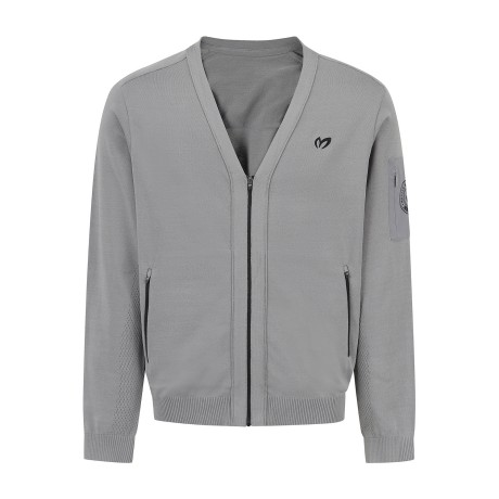 남성 슬리브 포켓 브이넥 집업 가디건