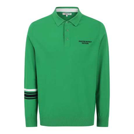 남성 솔리드 하프 버튼 카라 긴팔 니트