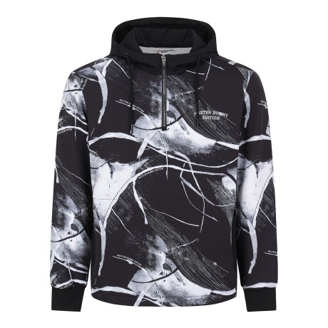 남성 우븐 믹스 잉크 후드 긴팔티셔츠