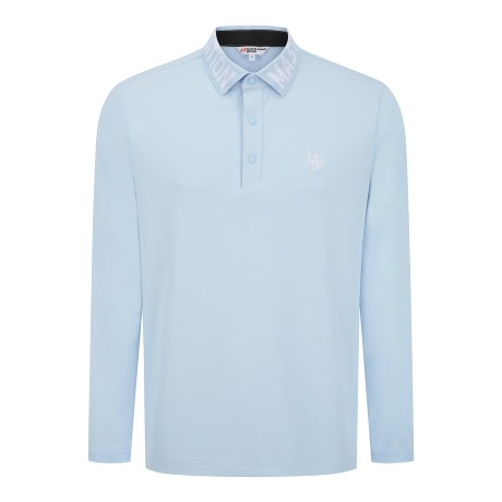 남성 냉감 슬리브 로고 카라 티셔츠