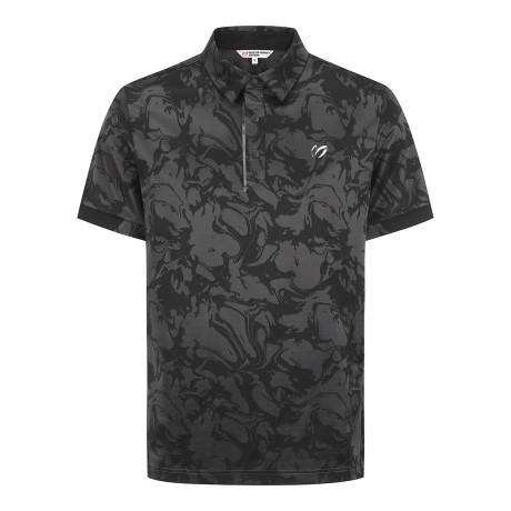 남성 마블 패턴 카라 반팔 티셔츠