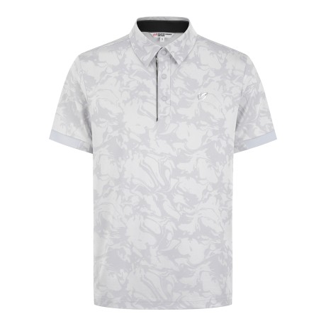 남성 마블 패턴 카라 반팔 티셔츠