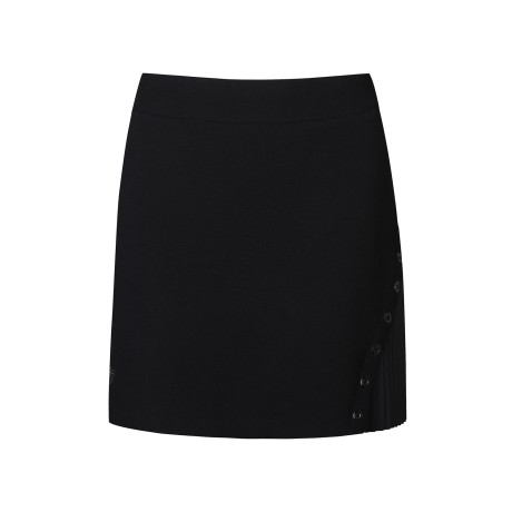 블랙 여성 니트 믹스 큐롯 스커트