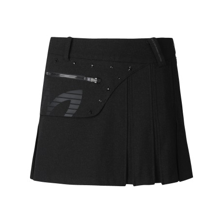 여성 락 스터드 큐롯 스커트