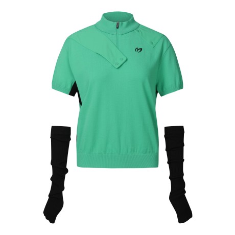 여성 팔토시 세트 반집업 니트