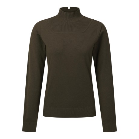 여성 골지 모크넥 니트