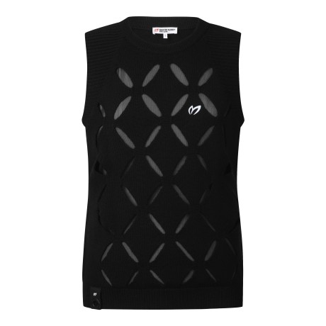 여성 다이아 메쉬 니트 베스트