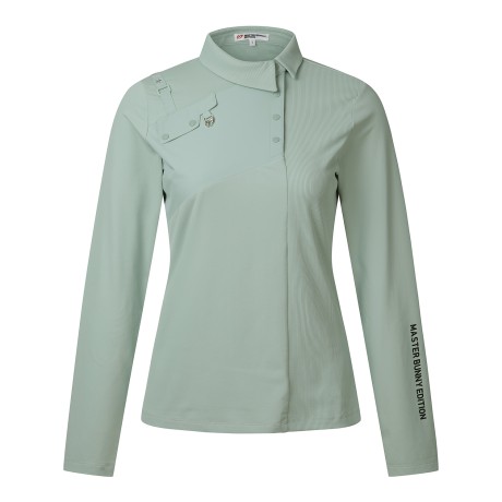 여성 변형 카라 스판 티셔츠