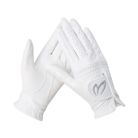 여성 글리터 로고 양손 장갑