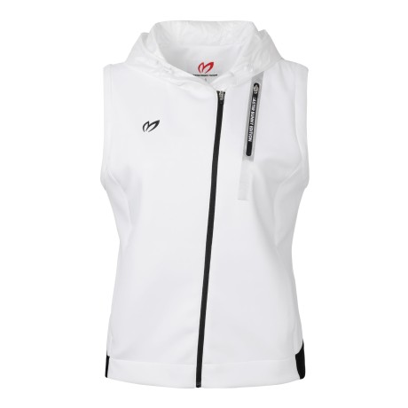 여성 후드 블록 집업 베스트