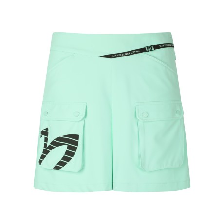 여성 백 플리츠 로고 포켓 큐롯 스커트