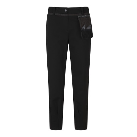 여성 다트 헴 백 밴딩 팬츠