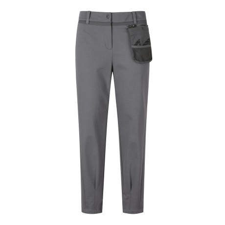 여성 다트 헴 백 밴딩 팬츠