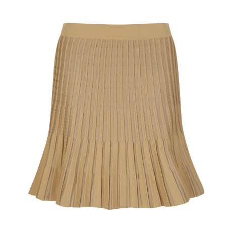 여성 글리터 로고 밴딩 니트 스커트