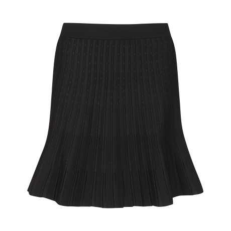 여성 글리터 로고 밴딩 니트 스커트