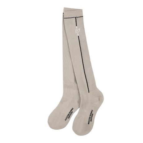 여성 언발 로고 포인트 메쉬 니삭스