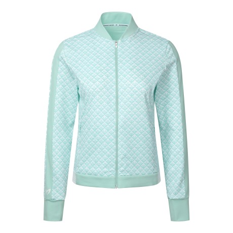 여성 레터링 패턴 스트레치 점퍼