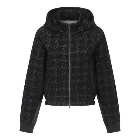 여성 하운드투스 자카드 후드 점퍼