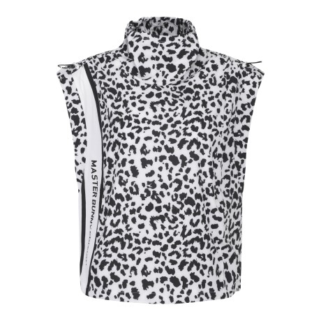 여성 레오파드 로고 스트링 하이넥 베스트