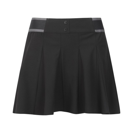 여성 탈착 파우치 로고 플레어 큐롯 스커트