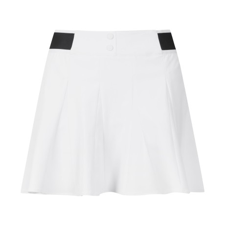 여성 탈착 파우치 로고 플레어 큐롯 스커트