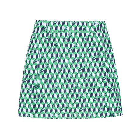 여성 큐브 플리츠 믹스 큐롯 스커트