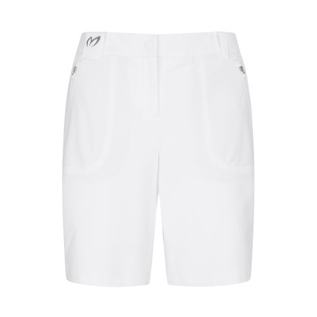 여성 지퍼 포켓 백 로고 하프 팬츠