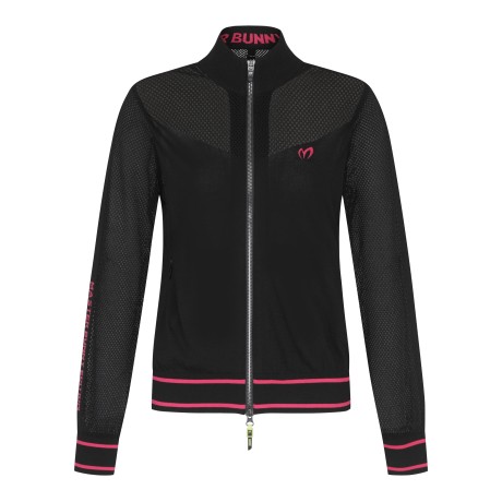 여성 메쉬 블록 집업 가디건