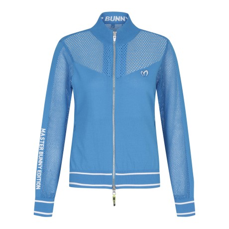 여성 메쉬 블록 집업 가디건