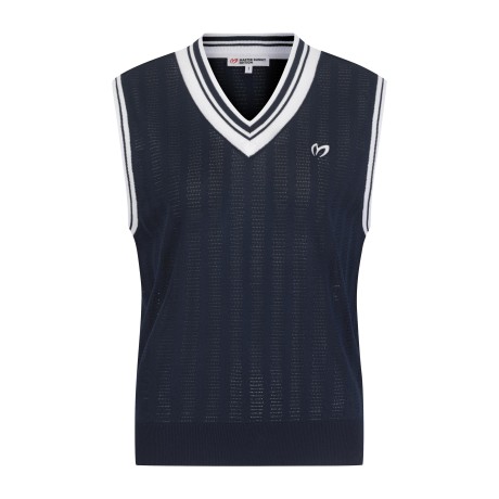 여성 컬러 브이넥 코르셰 니트베스트