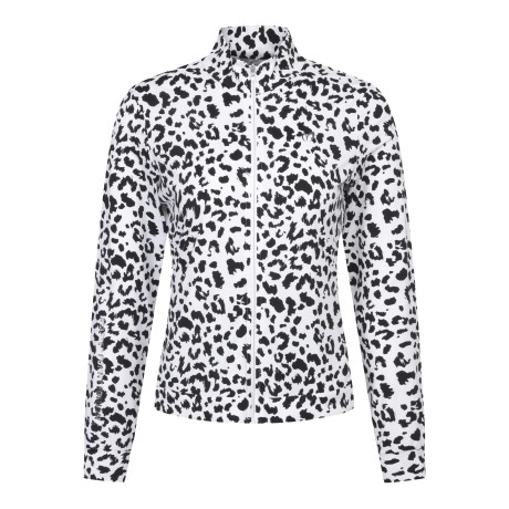 여성 레오파드 냉감 집업 티셔츠