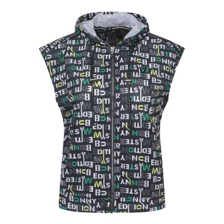 여성 로고플레이 펀칭 후드 베스트