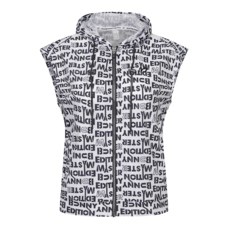 여성 로고플레이 펀칭 후드 베스트