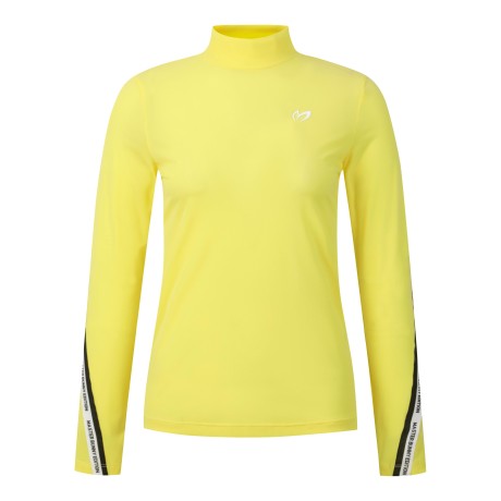 여성 로고 테이핑 심볼 모크넥 긴팔 티셔츠