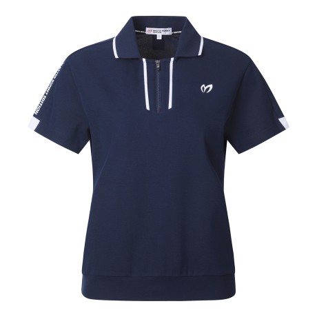 여성 하프 집업 폴로 반팔 티셔츠