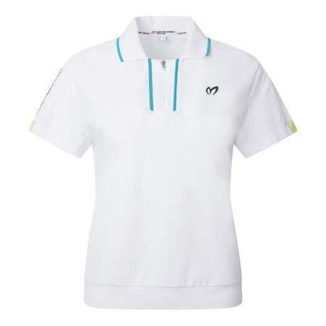 여성 하프 집업 폴로 반팔 티셔츠