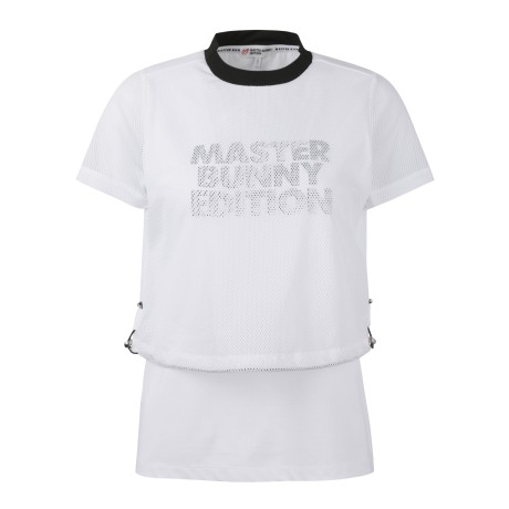 여성 메쉬 레이어 반팔 티셔츠