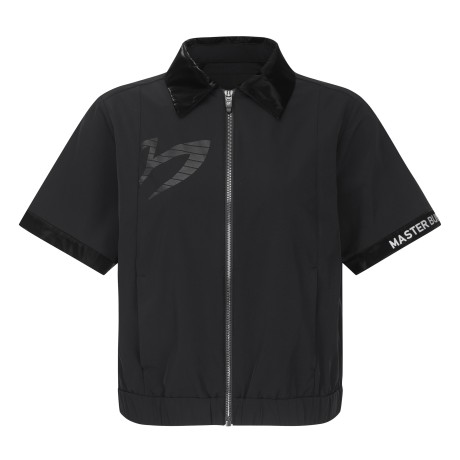 여성 웨이브 퀼팅 스트링 반팔 점퍼