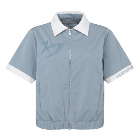 여성 웨이브 퀼팅 스트링 반팔 점퍼