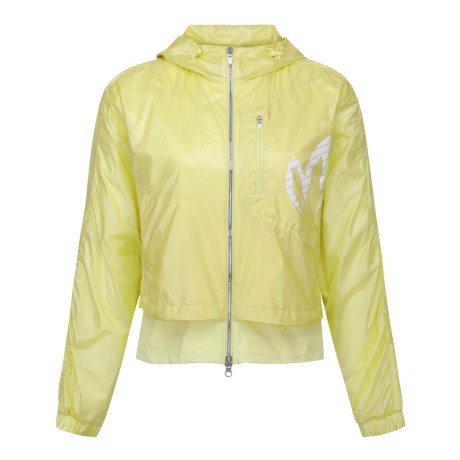 여성 레이어드 유광 후드 집업